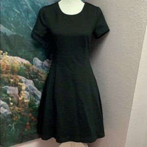 AVA black textured dress